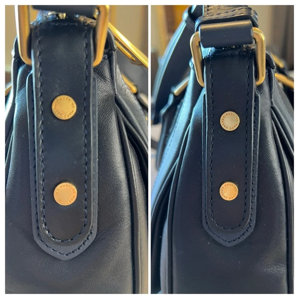 Marc by Marc Jacob’s Jet Blue Two Handle Top Zip Satchel with Adjustable Strap - Picture 12 of 16